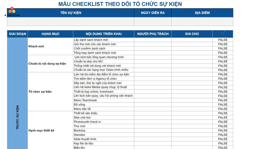 Mẫu kế hoạch tổ chức sự kiện khách hàng