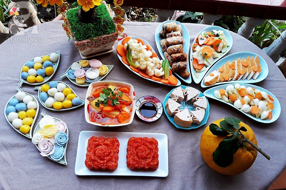 Mâm cúng tất niên chay