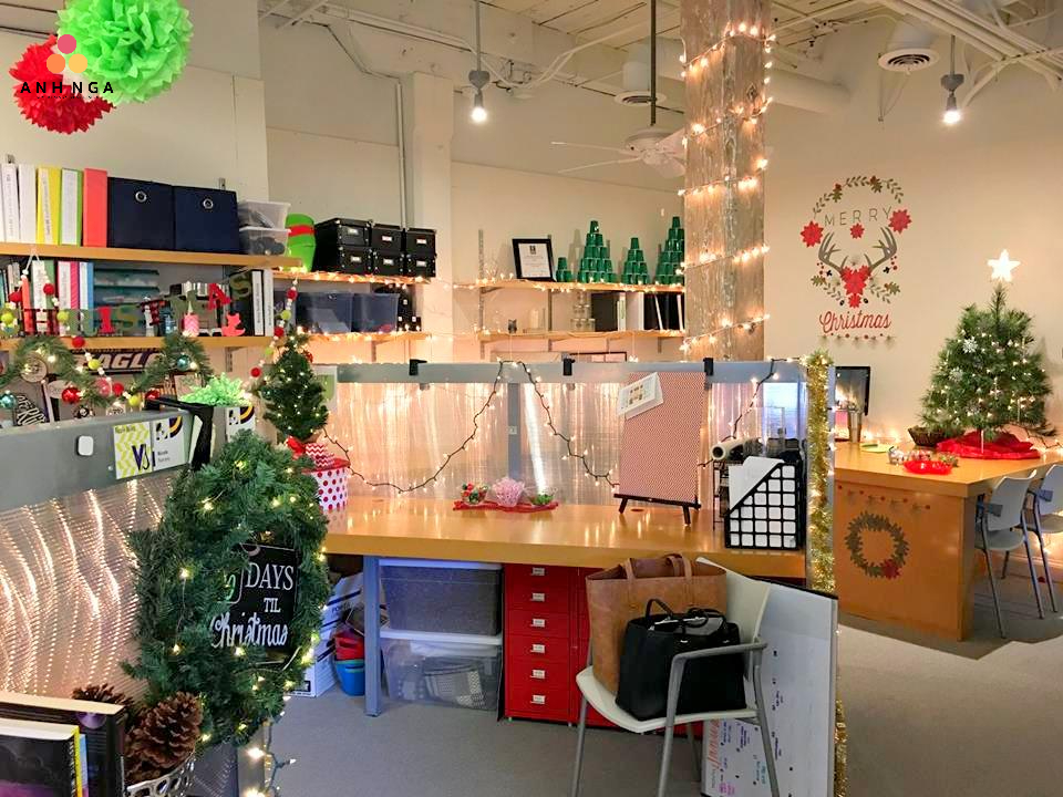 Trang trí noel văn phòng