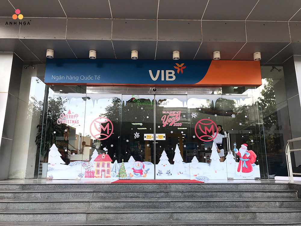 Trang trí noel ngân hàng 