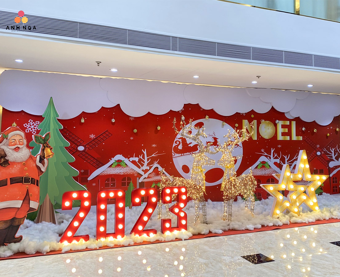 Trang trí noel ngân hàng 