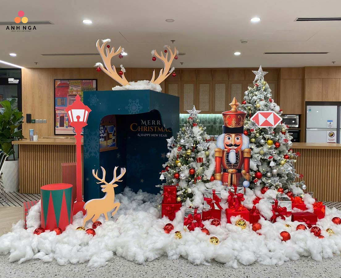 Trang trí noel ngân hàng 