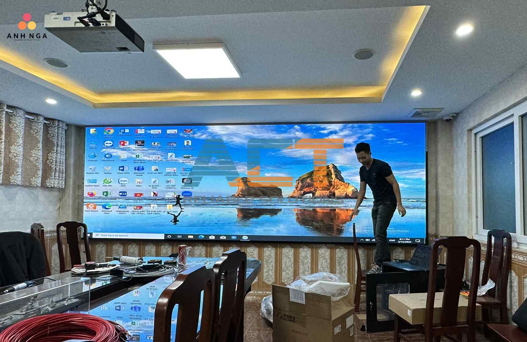 Màn hình led so với máy chiếu