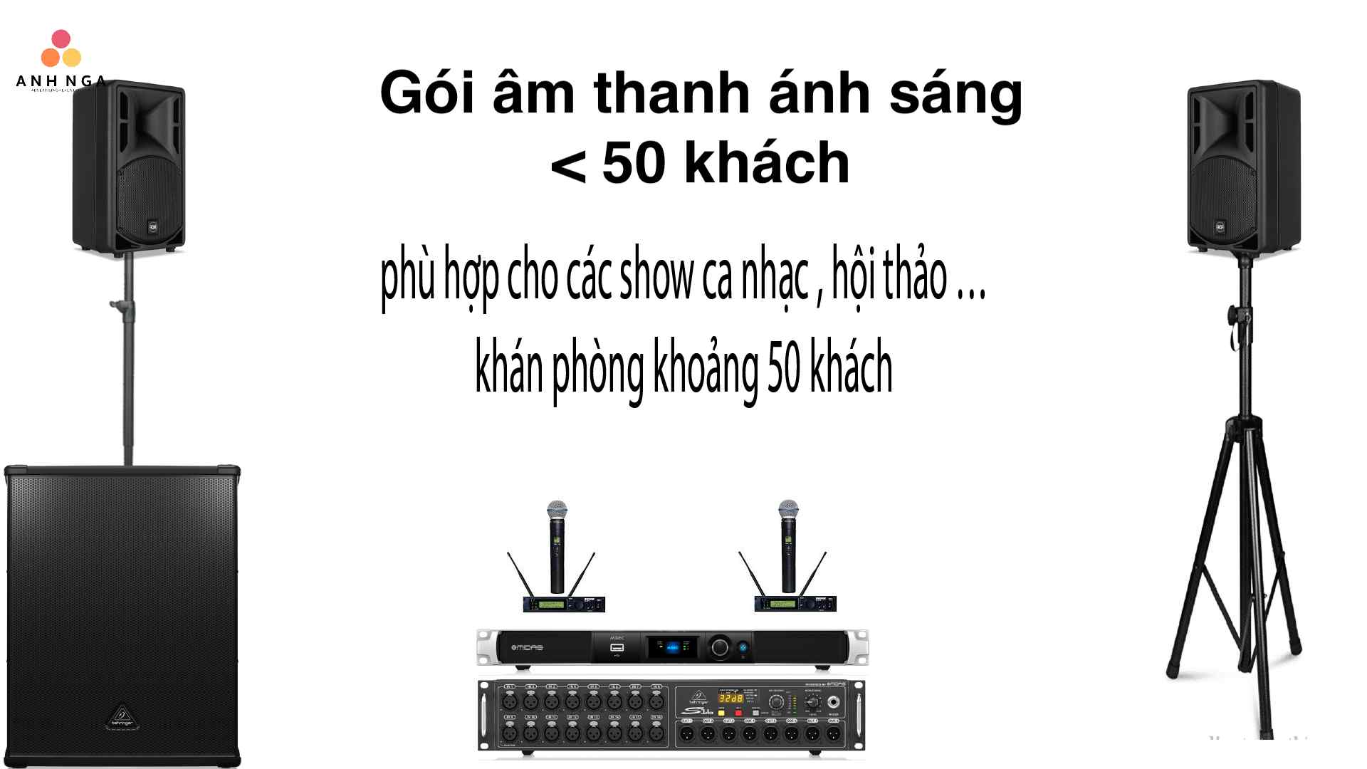 Gói âm thanh ánh sáng 50 khách
