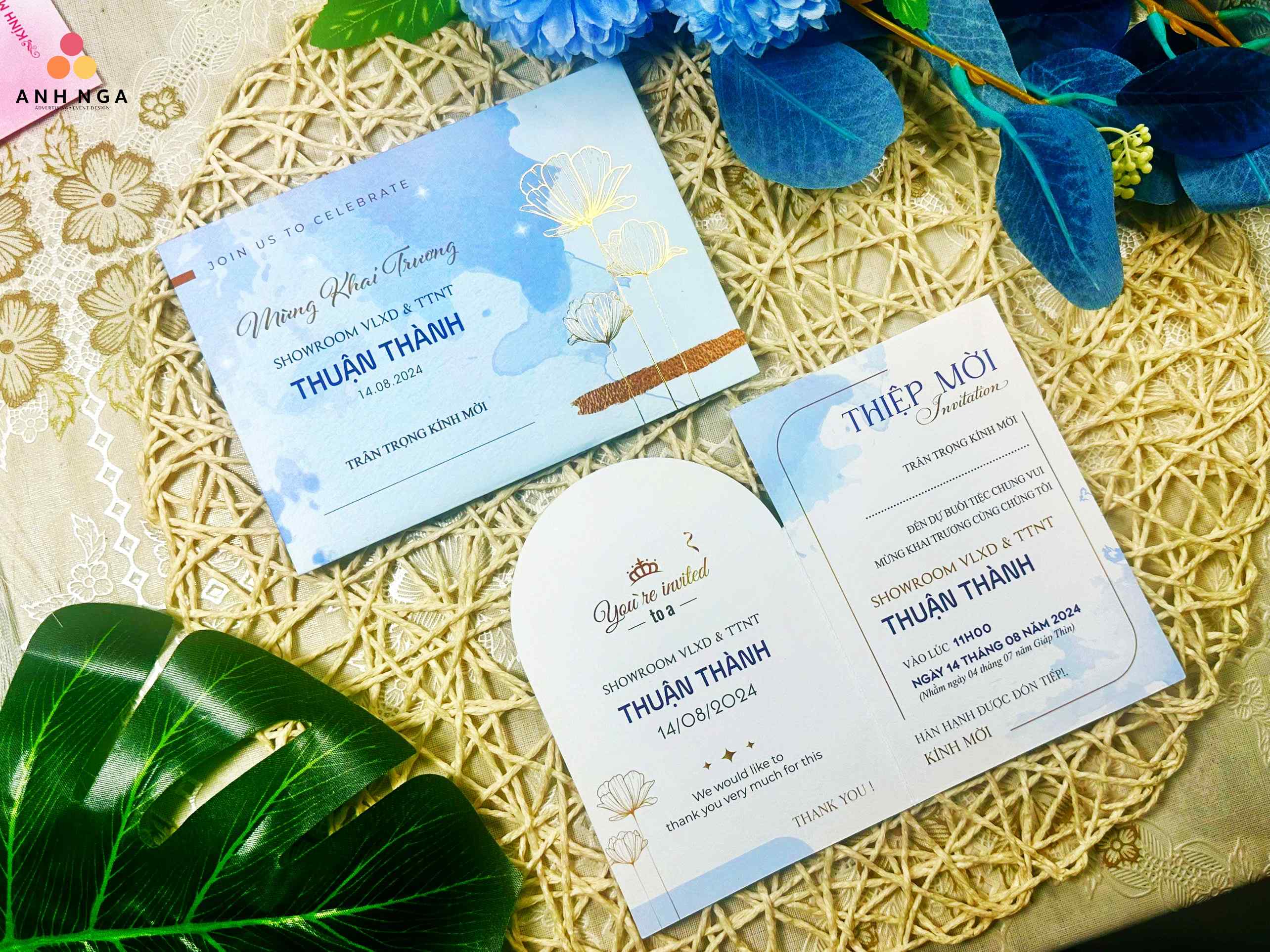 Dịch vụ thiết kế in ấn thiệp khai trương