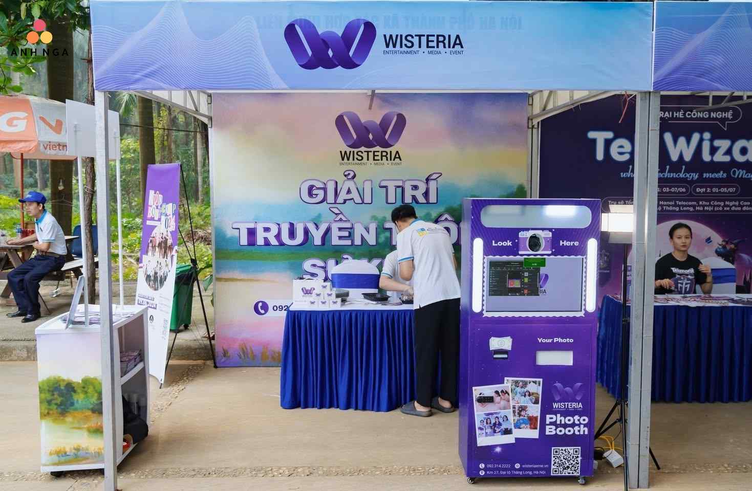 Booth với backdrop