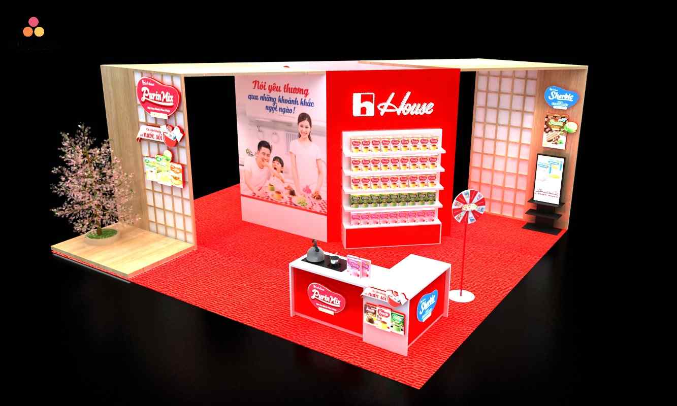 Bản vẻ thiết kế thi công booth