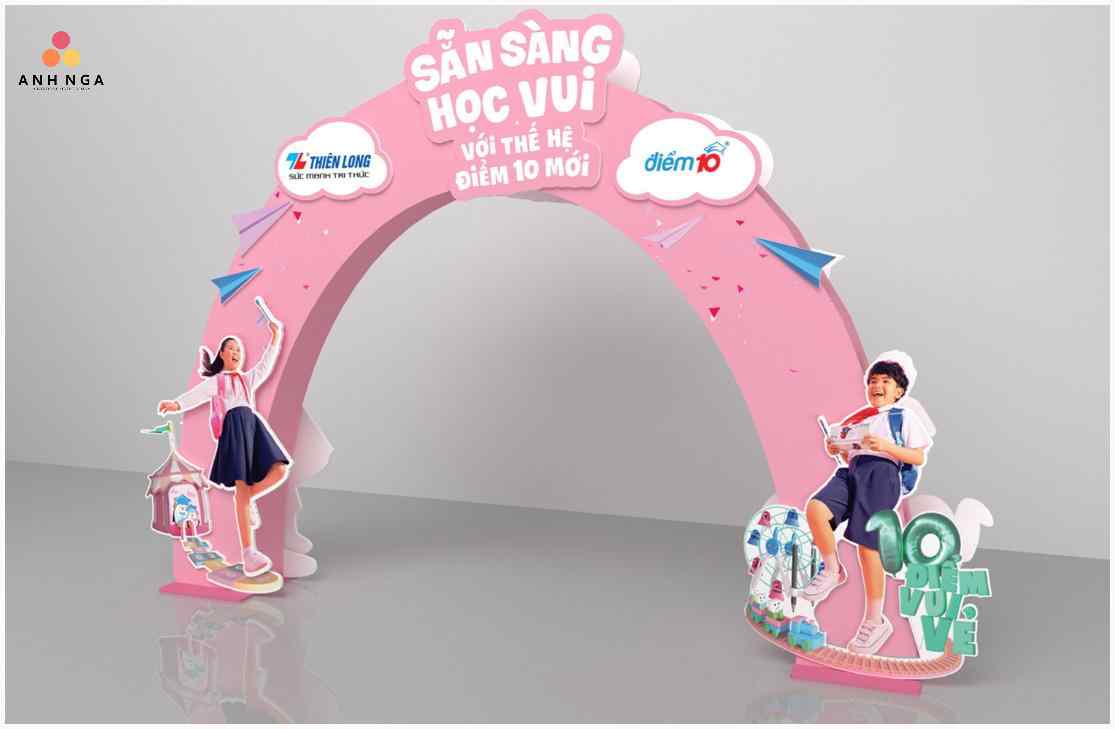 Cổng chào mica nổi